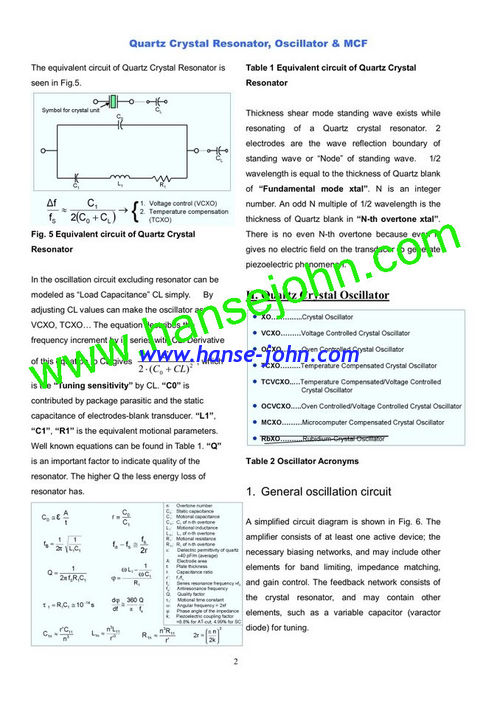 Crystal Power Unit Crystal Unit Definitions - latest china supplier news