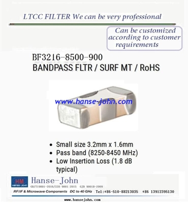 LTCC 38 Mhz  Bandpass Losspass Highpass filter customized product, combiner, bridge，Millimeter wave communic，5G filter