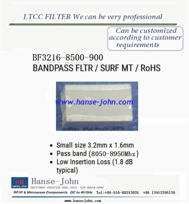 LTCC 38 Mhz  Bandpass Losspass Highpass filter customized product, combiner, bridge，Millimeter wave communic，5G filter