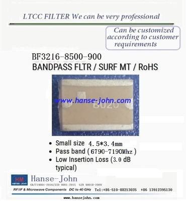 LTCC 38 Mhz  Bandpass Losspass Highpass filter customized product, combiner, bridge，Millimeter wave communic，5G filter
