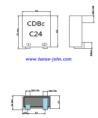 Piezoelectric Ceramic Discriminator CDBCB455KCAY24-R0  CDBc455C24 Alternative model：JGK04-0155K