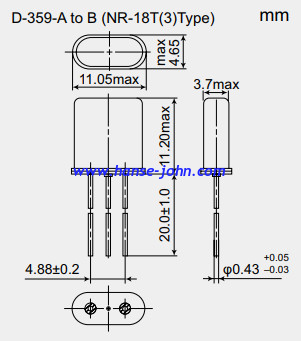 10.7Mhz crystal filter  10M15C    10F15CH-10.7M    M. C. F. [ Monolithic Crystal Filters ]
