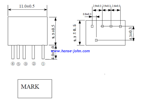 Piezoelectric Ceramic Filter LT304+AW Group delay time,low insertion loss,1dB ripple，