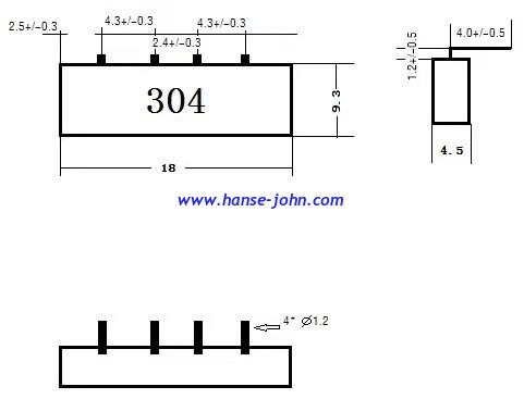 LT304AW  304khz  PIEZOELECTRONIC CERAMIC FILTER