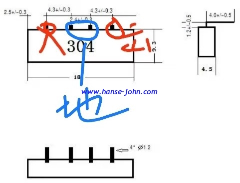 LT304AW  304khz  PIEZOELECTRONIC CERAMIC FILTER