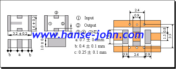 LTCC 140Mhz Bandpass filter customized product RF transformer Power splitter, combiner, bridge，Millimeter wave communic